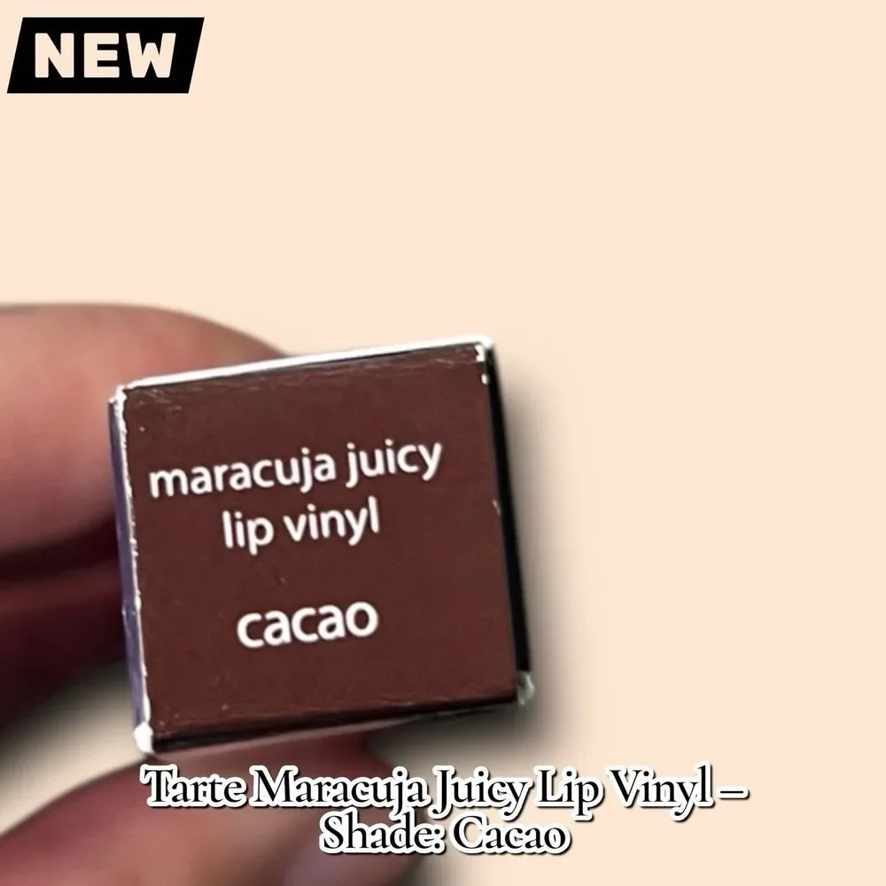 New NIB Tarte Maracuja Juicy Lip Vinyl Lipstick – Shade: Cacao - Picture 3 of 6